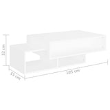 Coffee Table White 105x55x32 cm Engineered Wood 808522