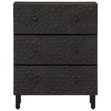 Side Cabinet Black 60x33x75 cm Solid Wood Mango 356822