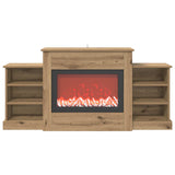 Electric Fireplace Artisan Oak 140 x 30 x 67 cm Engineered wood 8021150