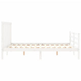 Bed Frame without Mattress White 160x200 cm Solid Wood Pine 3193802