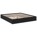 ZNTS Bed Frame with Drawers without Mattress Black 180x200 cm Super King 3280637