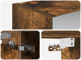 Bathroom Mirror Cabinet with Shelf Smoked Oak 80 x 14.5 x 70 cm 889115