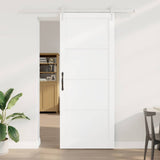 Sliding Door ORKDAL White 93 x 232 cm Solid Pine Wood 3333771