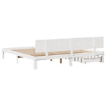 Bed Frame with Drawers without Mattress White 200x200 cm 3301993