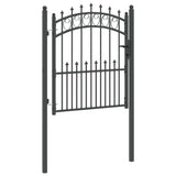 Fence Gate with Spikes EMMEN 125 x 100 cm Powder-coated steel 42009003
