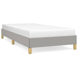 Bed Frame without Mattress Light Grey 90x190 cm Single Single Fabric 349830