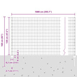 Fence and Post Green 1.2 x 10 m Steel 3335984