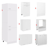 7 Piece Kitchen Cabinet Set Lyon White Engineered Wood 3067631