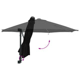 Garden Parasol Black 248 x 248 x 148 cm Polyester and Steel 42003249