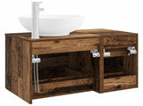 Bathroom Furniture Set 2 pcs Old Wood Engineered Wood 3403998