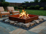 Fire Pit Ring Rusty 90 x 90 x 25 cm Weathering Steel 8012623