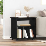 Rolling Cabinet Black Oak 60 x 45 x 55 cm Engineered Wood 862674
