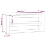 Shoe Rack Concrete Grey 100x35x45 cm Engineered Wood 816908