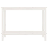Console Table White 110x40x80 cm Solid Wood Pine 822283