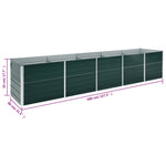 Garden Raised Bed Galvanised Steel 400x80x45 cm Green 47057