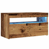 TV Cabinets with LED Lights 2 pcs Old Wood Engineered Wood 856316