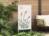 Garden Privacy Screen White 50 x 140 cm Cold-rolled steel 876274