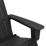 Adirondack Rocking Chairs 2 pcs Black HDPE 3335836