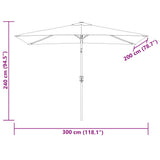 Parasol Green Polyester, Steel 200 x 300 cm Foldable Parasol 40771