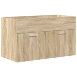 Bathroom Sink Cabinet with Built-in Basin and Faucet Sonoma Oak 3325015