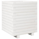 Garden Planter White 40x40x49.5 cm Solid Wood Pine 3282510