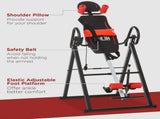 Gravity Inversion Table with Safety Belt Adjustable Hand Stand for Muscle Pain Relief, Red T3398P376836