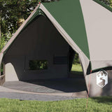 Teepee Tent 8-Person Green and White 490 x 410 x 210 cm 42004068