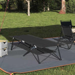 Folding Camping Bed Manual Black 206 x 76 x 74 cm Oxford fabric 42003163