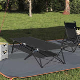 Folding Camping Bed Manual Black 206 x 76 x 74 cm Oxford fabric 42003163