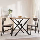 ZNTS Dining Table X-Frame 90x90x75.5 cm Solid Wood Pine and Steel 3282762