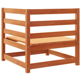 Garden Sofa Set Wax Brown Solid Pine Wood 4 Piece Set Modular 3299378