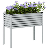 ZNTS Garden Planter 100x41x90 cm Galvanised Steel 4008973