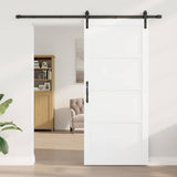 Sliding Door White 93 x 211 cm Solid Pine Wood 3333321