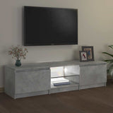 TV Cabinet with LED Lights Concrete Grey 140x40x36 cm 804296