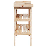 Plant Table with Shelves 78x38x82.5 cm Solid Wood Fir 156352