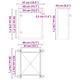 Control Cabinet Grey 47 x 24 x 50 cm ABS Plastic 4106515