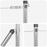 Embedded Fence Post 26 pcs Silver Powder-Coated Steel 3350149