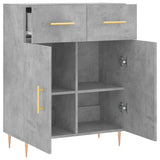 Sideboard Concrete Grey 69.5x34x90 cm Engineered Wood 827968