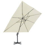 Cantilever Garden Parasol with Aluminium Pole 400x300 cm Sand 44633
