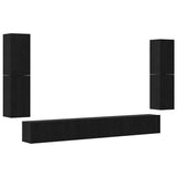 TV Units 4 pcs Black Oak Engineered wood 3393277