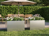 Garden Planter 2 pcs Silver 50 x 20 x 40 cm Galvanised Steel 8005453