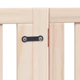 Dog Gate with Door Foldable 6 Panels 480 cm Poplar Wood 3155669