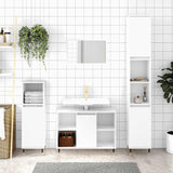 Bathroom Cabinet High Gloss White 30x30x100 cm Engineered Wood 831550