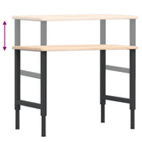 Workbench 100x60x cm Solid Wood Oak Rectangular 3309678