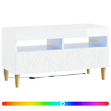 LED TV Cabinet High Gloss White Engineered Wood 897219