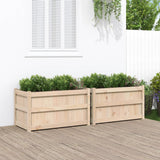 Garden Planters 2 pcs Solid Wood Pine 837460