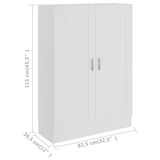 Book Cabinet White 82.5x30.5x115 cm Engineered Wood 802714