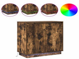 LED Sideboard for Smoked Oak 71 x 34.5 x 75 cm Engineered Wood 869646