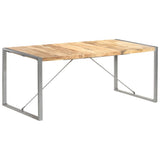 Dining Table 180x90x75 cm Solid Rough Mango Wood 321564