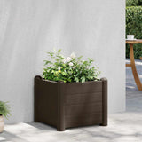 Garden Raised Bed PP Mocha 43x43x35 cm 313972
